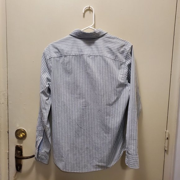 Abercrombie & Fitch Thick Cotton Pinstripe Shirt NWT - Picture 2 of 4